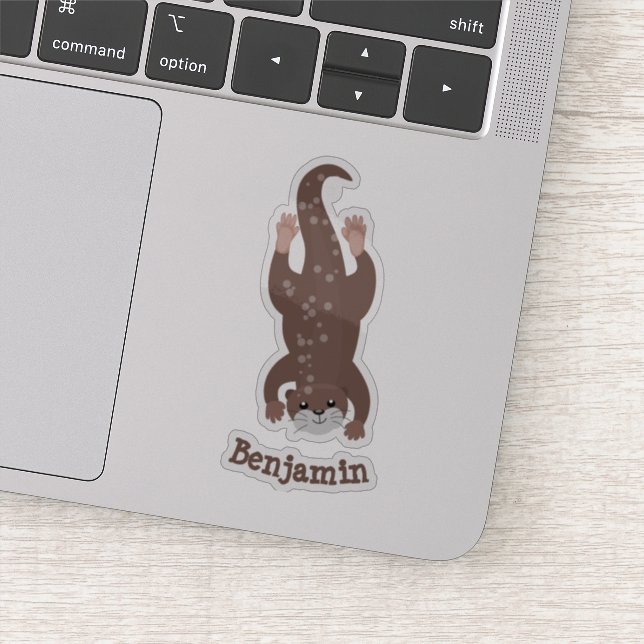 Adesivo Ilustração de desenho animado em lontra (Detalhe)