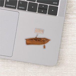 Adesivo Ilustração de desenho animado em Rowboat