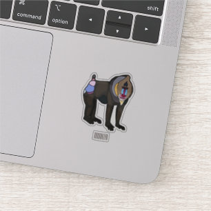 Adesivo Ilustração de desenho animado Mandrill