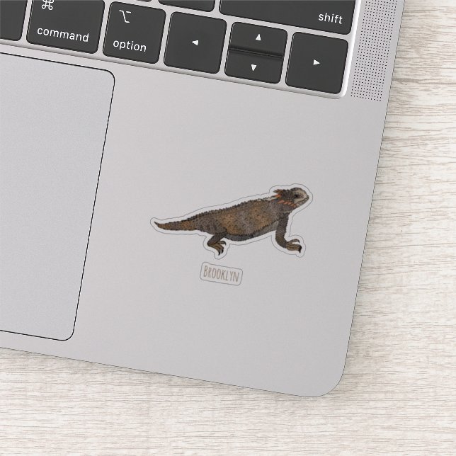 Adesivo Ilustração de desenho de lagarto com horda-regal (Detalhe)