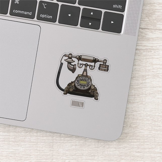 Adesivo Ilustração de desenho telefônico (Detalhe)