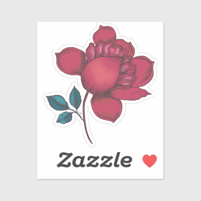 Adesivo Ilustração de design de índio - Viva Magenta (Folha)