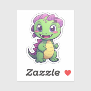 Adesivo Ilustração de dinossauro de desenho animado