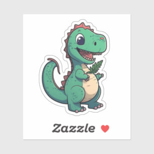 Adesivo Ilustração de dinossauro de desenho animado