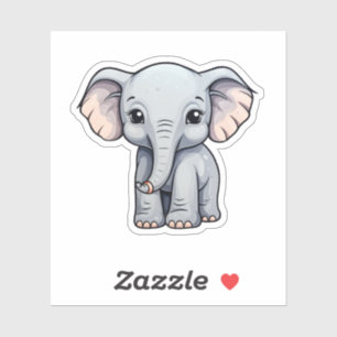 Adesivo Ilustração de elefante de desenho animado