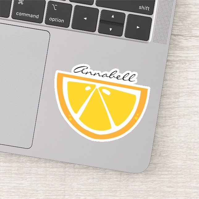 Adesivo Ilustração de Fatia Laranja Suculenta (Detalhe)