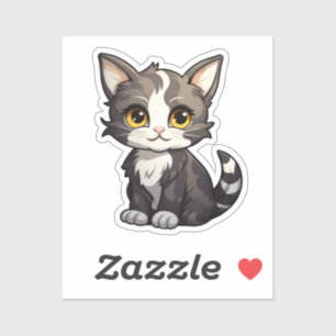 Adesivo Ilustração de gato animado