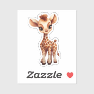 Adesivo Ilustração de girafa de desenho animado