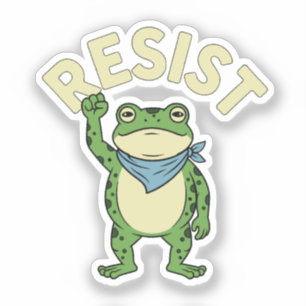 Adesivo Ilustração de Resistir Sapo ADESIVO, Sapo de Prote