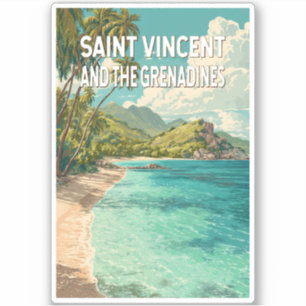 Adesivo Ilustração de São Vicente e Granadinas