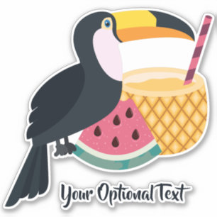 Adesivo Ilustração de Toque de Texto Personalizado