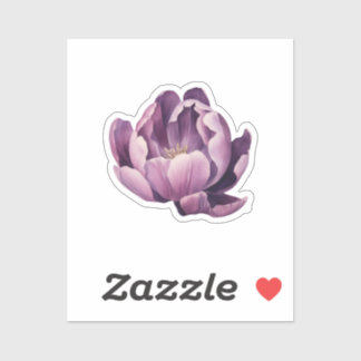 Adesivo Ilustração de Tulipa Roxa em Aquarela