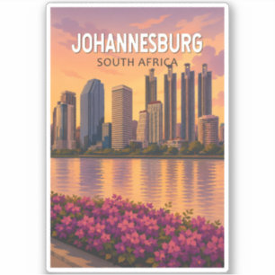 Adesivo Ilustração de viagem de arte de Joanesburgo África