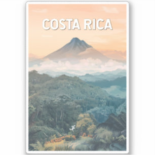 Adesivo Ilustração de viagem vintage da Costa Rica