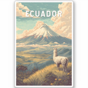 Adesivo Ilustração de viagem vintage do Equador