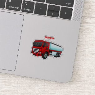 Adesivo Ilustração do desenho animado do transporte de c