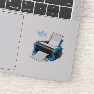 Adesivo Ilustração do desenho da impressora