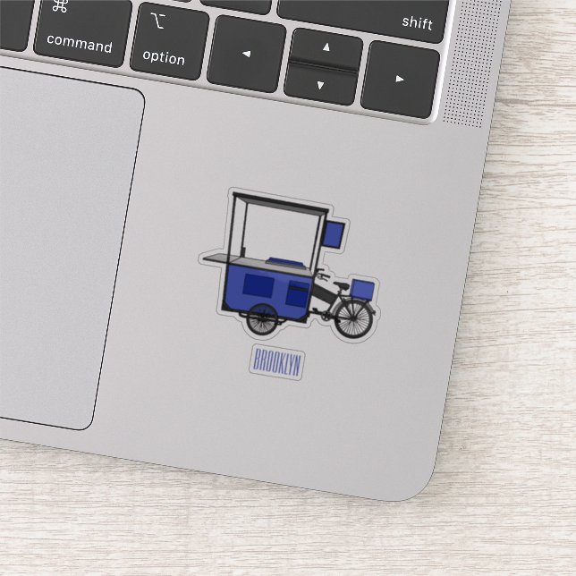 Adesivo ilustração do desenho do carrinho de comida (Detalhe)