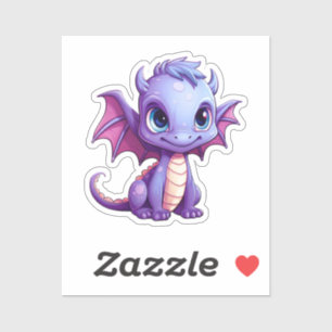 Adesivo Ilustração do dragão de desenho animado