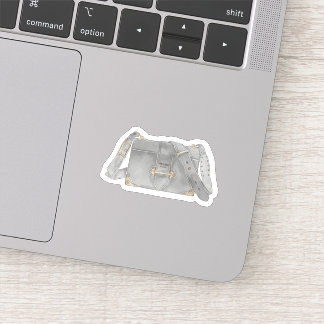 Adesivo ilustração do saco de Prada de luxo de aquarela