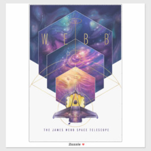 Adesivo Ilustração do Telescópio Espacial James Webb Arte