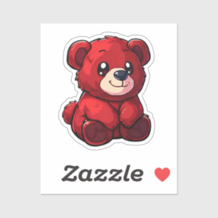 Adesivo Ilustração do urso de desenho animado
