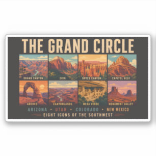 Adesivo Ilustração dos Parques Nacionais e Marcas do Grand