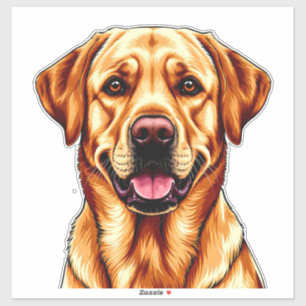 Adesivo Ilustração encantadora de cão Labrador