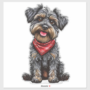 Adesivo Ilustração encantadora de um cachorro fofo