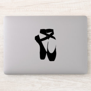 Adesivo Ilustração preta da silhueta dos calçados de balé