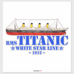 Adesivo Ilustração Titânica RMS - Linha White Star 1912