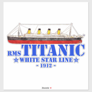 Adesivo Ilustração Titânica RMS - Linha White Star 1912