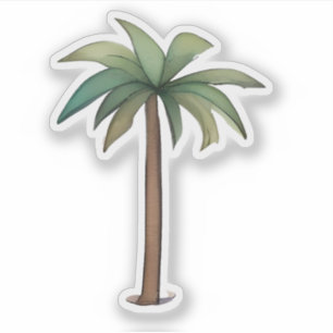 Adesivo Ilustração Tropical Palm Tree