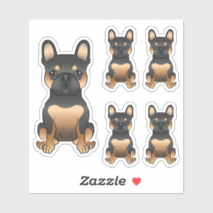 Adesivo Ilustrações de Cachorro-Cachorro Negro e Francê