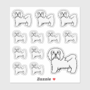Adesivo Ilustrações de Cachorro de Cartoons Cuto, em Hav