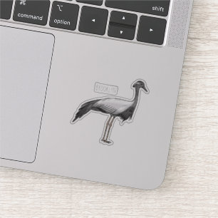 Adesivo Imagem de desenho animado de aves de guindaste dem