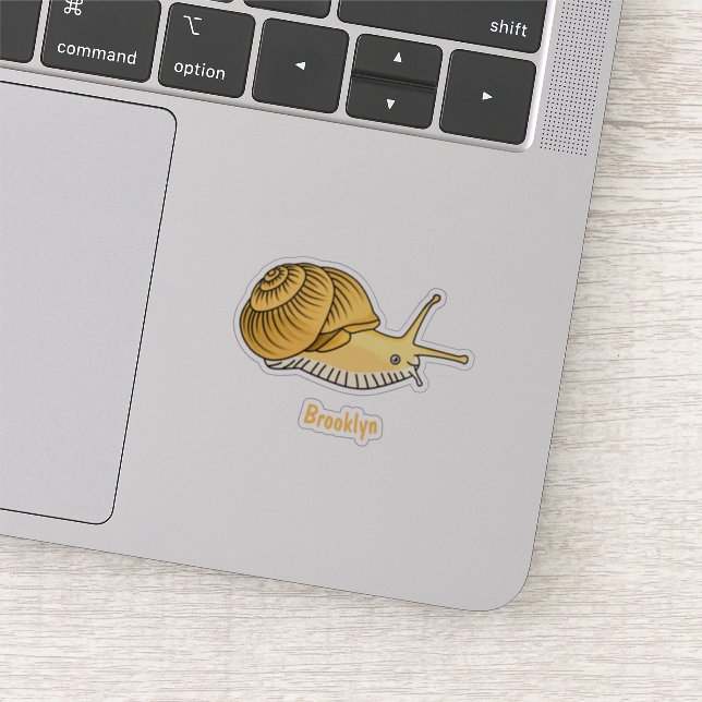 Adesivo Imagem de desenho animado de caracol amarelo-bonit (Detalhe)