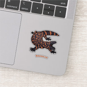 Adesivo Imagem de desenho animado de lagarto monstro de gi