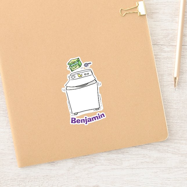 Adesivo Imagem de desenho animado de uma máquina de lavar  (Notebook)