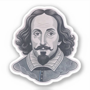 Adesivo Imagem de William Shakespeare ilustração de Hamlet