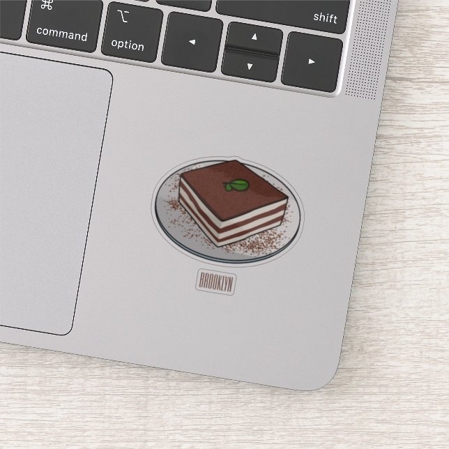Adesivo Imagem do desenho do bolo Tiramisu (Detalhe)