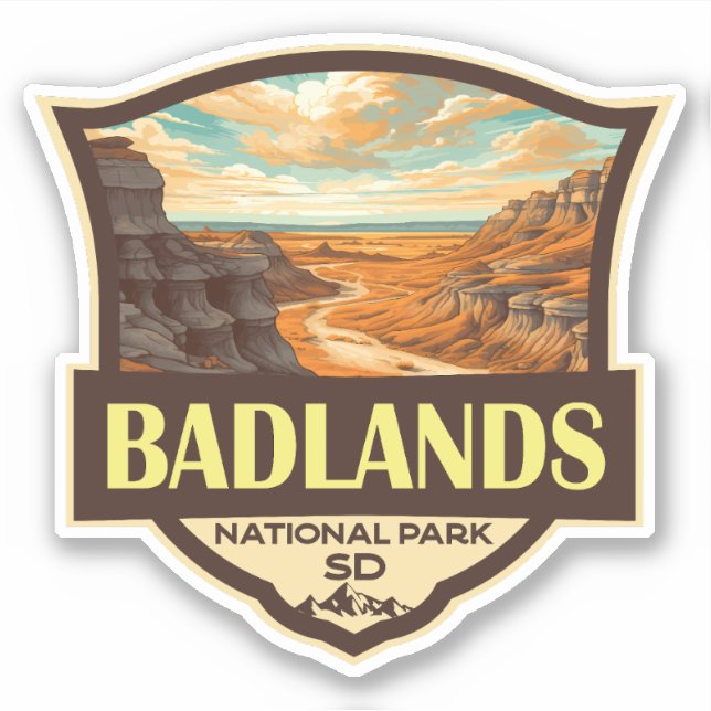 Adesivo Imagem do Parque Nacional de Badlands (Frente)