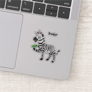 Adesivo Imagem engraçada de desenho animado de zebra
