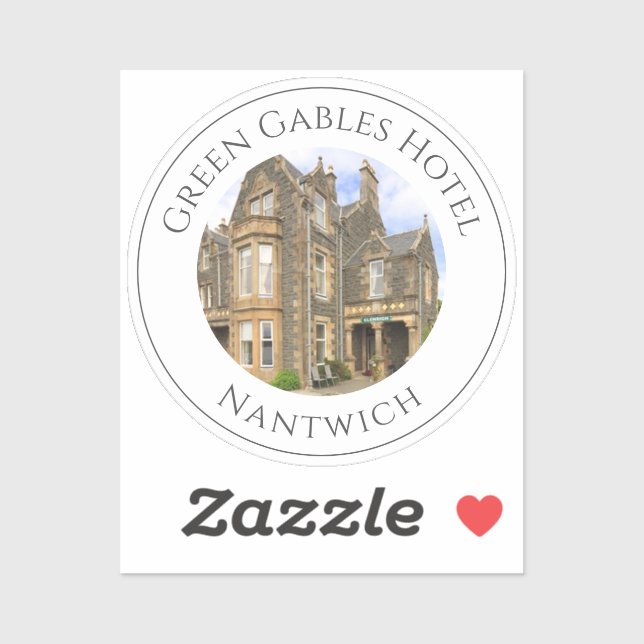 Adesivo Imagem, nome e localização do Hotel (Folha)