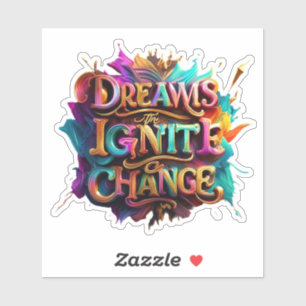 Adesivo "Imaginação vibrante"