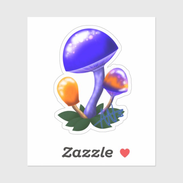 Adesivo Imaginário Dapperling Laranja & Azul Corte de Cogu (Folha)