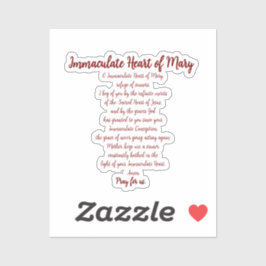 Adesivo Immaculate Heart Prayer Vinyl Sticker