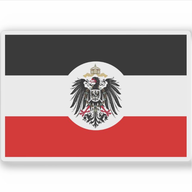 Adesivo Império Colonial Alemão (Reichskolonialflagge) (Frente)