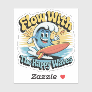 Adesivo Impermeável Flow With The Happy Waves