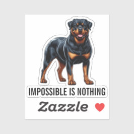 Adesivo Impossible Is Nothing, Rottweiler